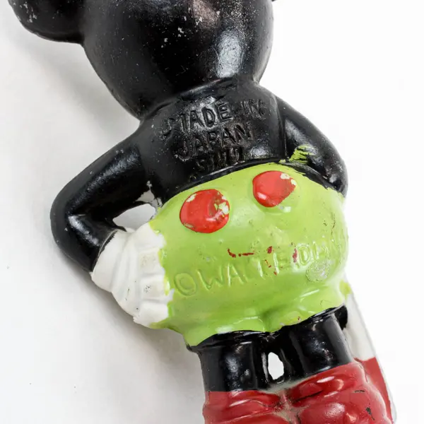 Disney 1930s Mickey Mouse With Cane Hand-Painted Bisque Figurine