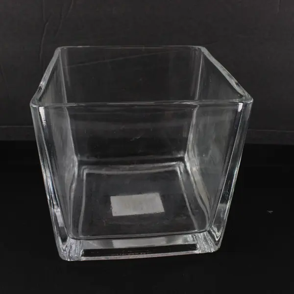 Lot of 3 Mixed Brand Libbey Ashland Clear Square Glass Vases Grad Centerpieces