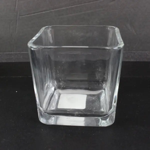 Lot of 3 Mixed Brand Libbey Ashland Clear Square Glass Vases Grad Centerpieces