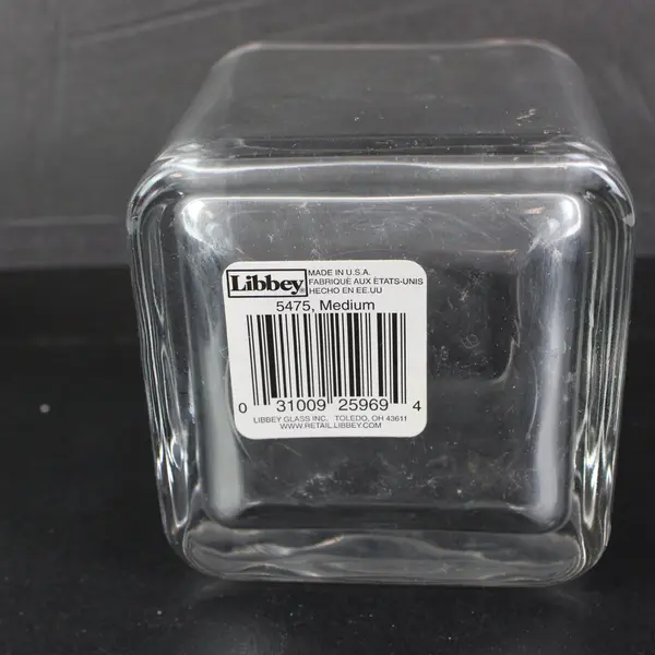 Lot of 3 Mixed Brand Libbey Ashland Clear Square Glass Vases Grad Centerpieces