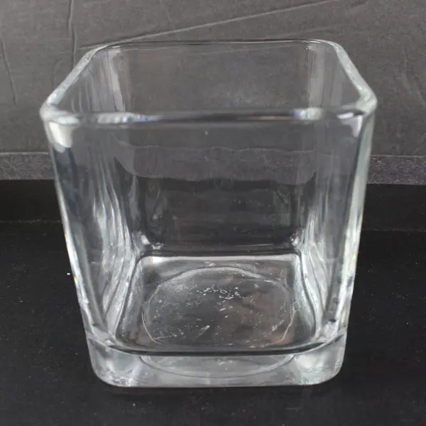 Lot of 3 Mixed Brand Libbey Ashland Clear Square Glass Vases Grad Centerpieces