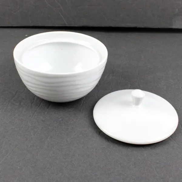 Dansk Glace White Porcelain Sugar Bowl With Lid