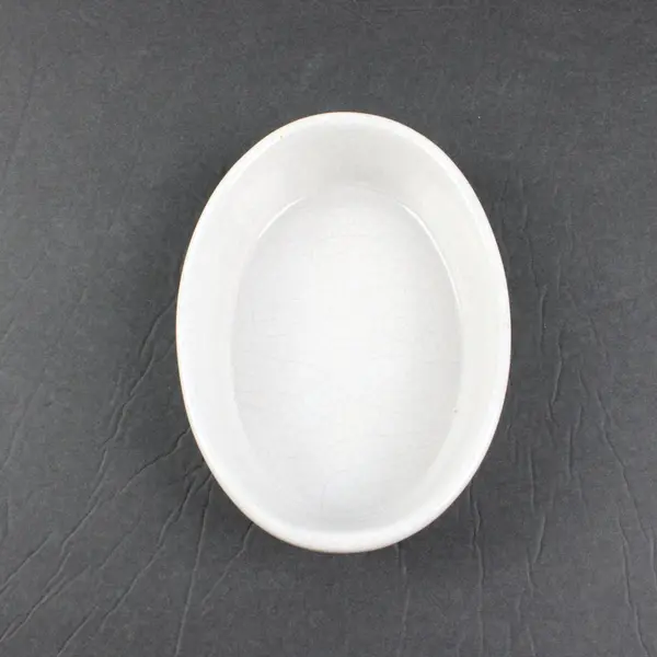 Corning Ware Set of 2 Oval White Ribbed Quiche Dishes 7 x 4.5 in