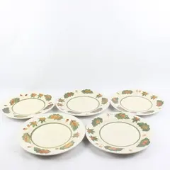 Set of 5 Royal Norfolk Autumn Leaves Dinner Plates
