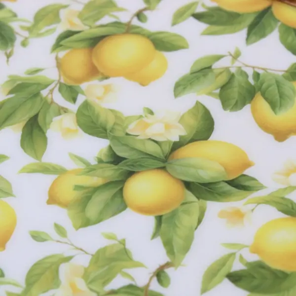  Lemon Print Wooden Cake Stand Raised Legs