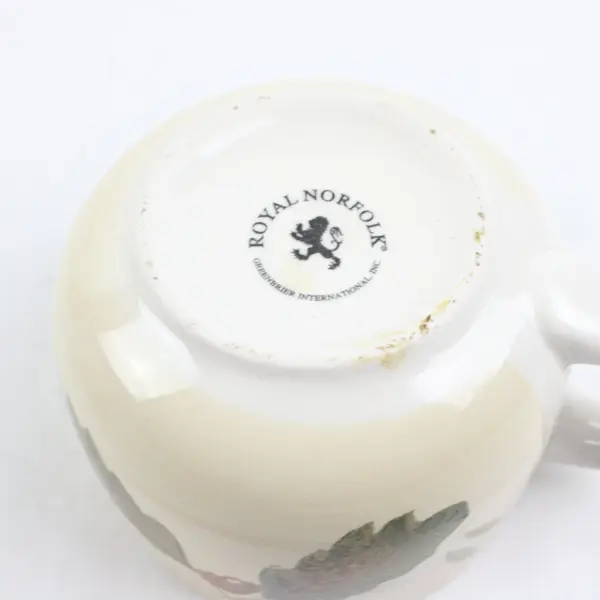 Royal Norfolk Fall Leaf Ceramic Coffee Mugs Set of 5