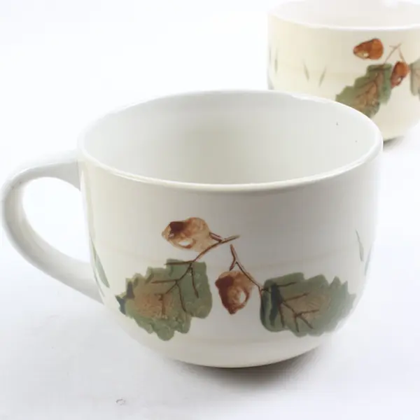 Royal Norfolk Fall Leaf Ceramic Coffee Mugs Set of 5