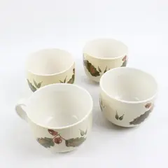 Royal Norfolk Fall Leaf Ceramic Coffee Mugs Set of 4
