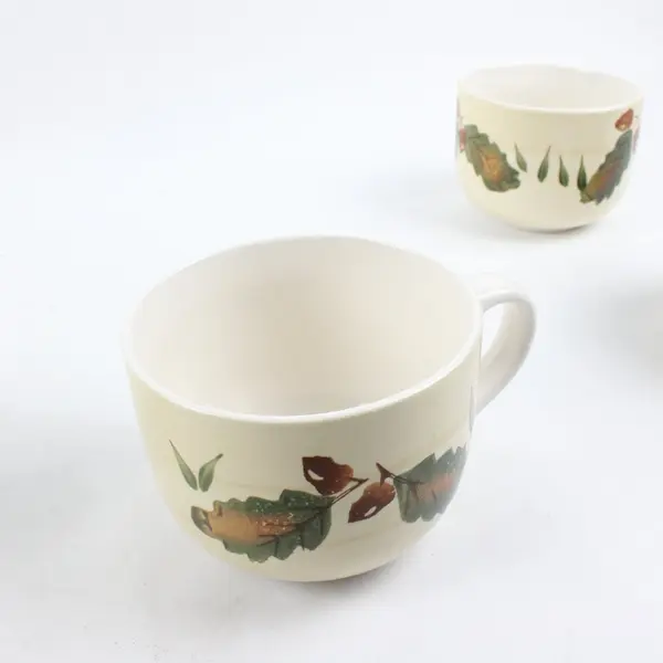 Royal Norfolk Fall Leaf Ceramic Coffee Mugs Set of 4