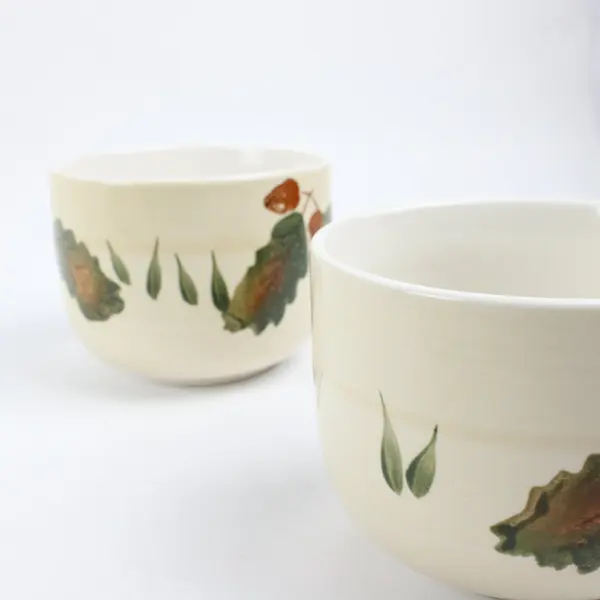 Royal Norfolk Fall Leaf Ceramic Coffee Mugs Set of 4