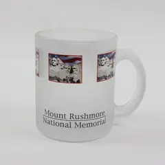 Mount Rushmore National Memorial Frosted Glass Coffee Mug