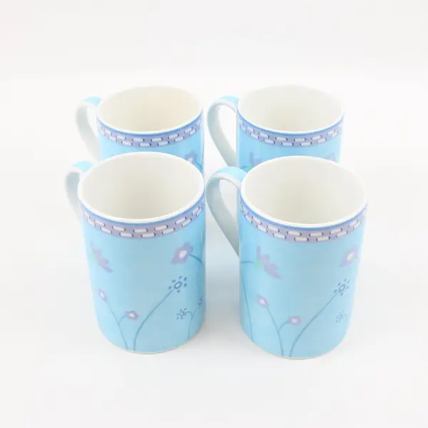 Studio Nova Blue Meadow Porcelain Mugs Set of 4 Model TPC37