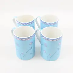 Studio Nova Blue Meadow Porcelain Mugs Set of 4 Model TPC37