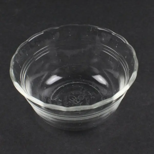 Vintage Pyrex 463 Vintage Clear Glass Custard Cups Scalloped Rim Set of 6