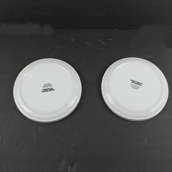 Better Homes & Gardens White Ceramic Salad Plates Set of 2 8.5in
