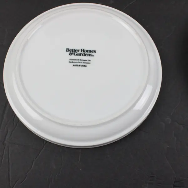 Better Homes & Gardens White Ceramic Salad Plates Set of 2 8.5in