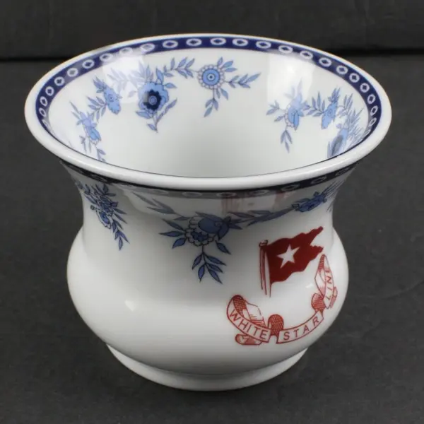 RMS Titanic Inc Titanic White Star Line Reproduction Ceramic Bowl Floral