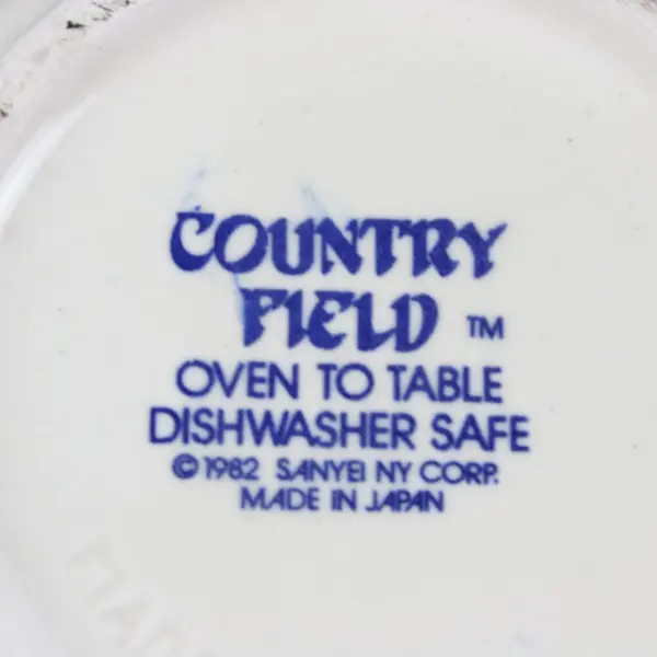 Vintage Sanyei Country Field Ceramic Kitchen Canister No Lid