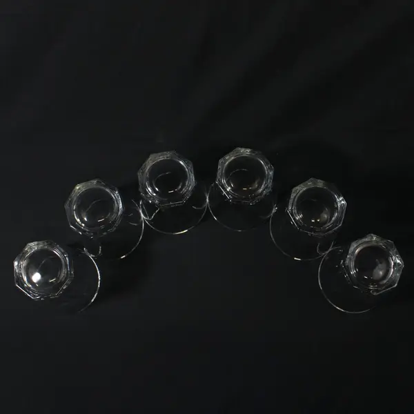 Set of 6 Clear Glass Tumblers 4 Inch Drinking Glasses FLAWED