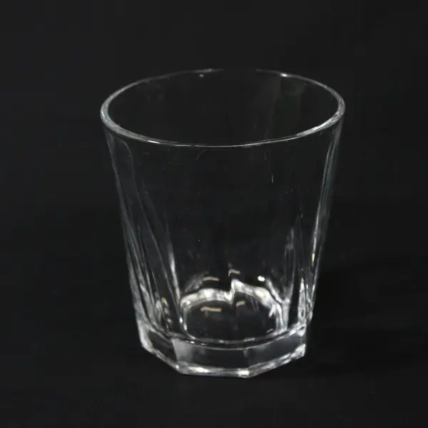 Set of 6 Clear Glass Tumblers 4 Inch Drinking Glasses FLAWED