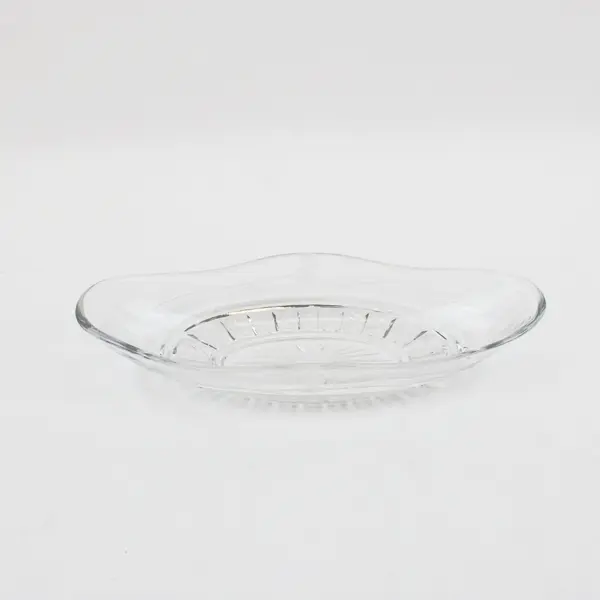 Clear Pressed Glass Oval Relish Dish Tray Serving Appetizer 12 Inch
