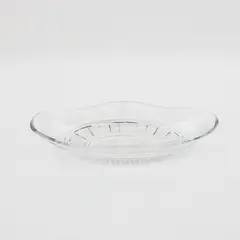 Clear Pressed Glass Oval Relish Dish Tray Serving Appetizer 12 Inch