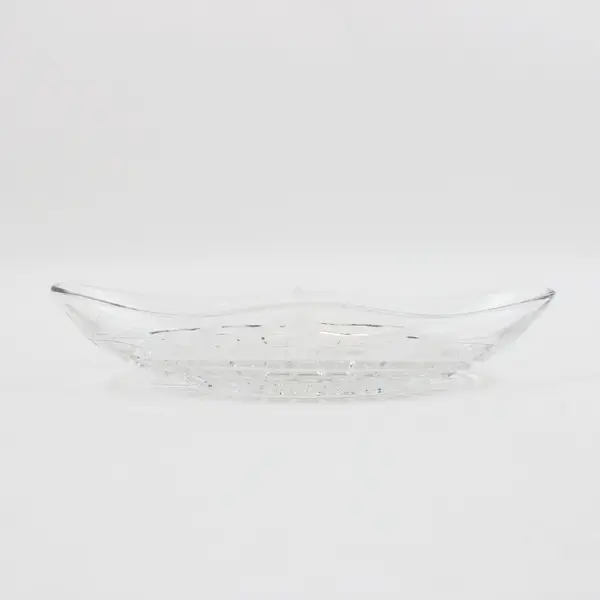 Clear Pressed Glass Oval Relish Dish Tray Serving Appetizer 12 Inch