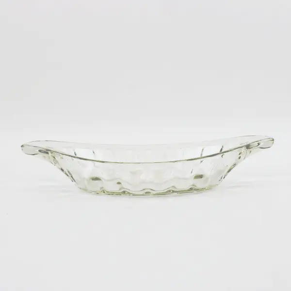 Clear Glass Banana Split Boat Relish Serving Dish 12 Inch