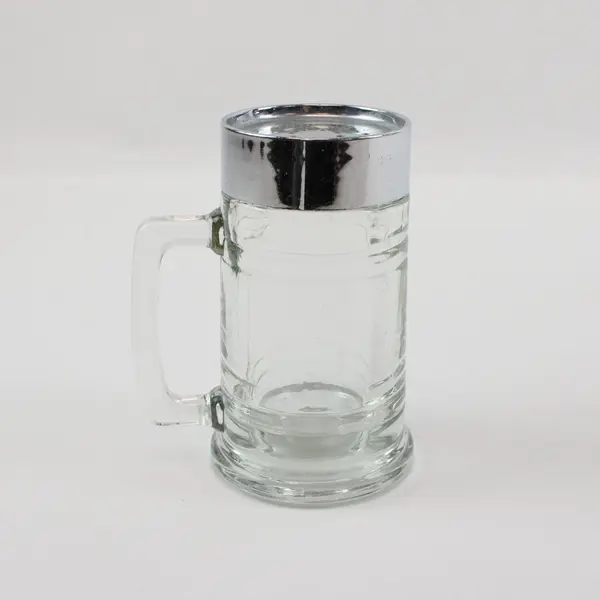 Clear Glass Shaker Style Mug With Handle