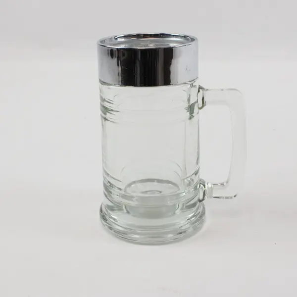 Clear Glass Shaker Style Mug With Handle