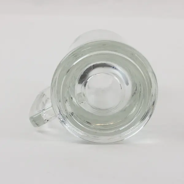 Clear Glass Shaker Style Mug With Handle