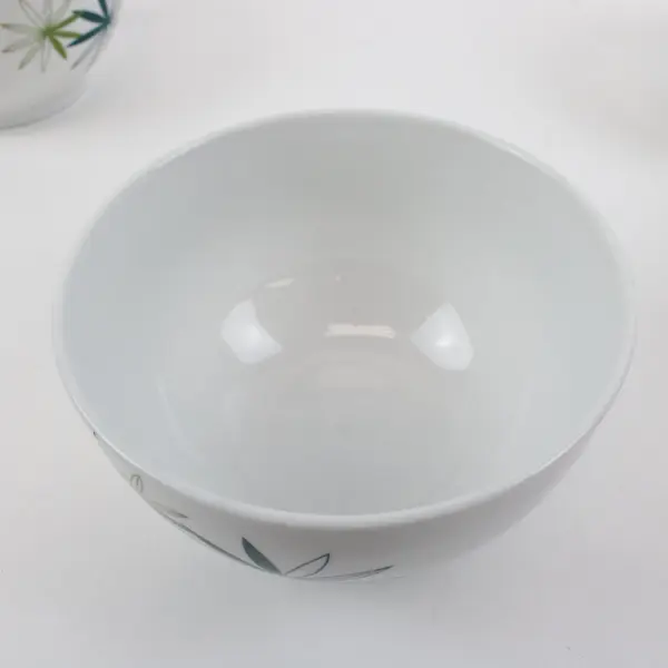 Pier 1 KUI HUA Porcelain Coupe Cereal Bowls Set of 6 Bamboo Botanical