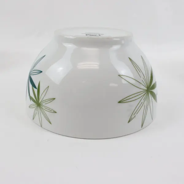 Pier 1 KUI HUA Porcelain Coupe Cereal Bowls Set of 6 Bamboo Botanical