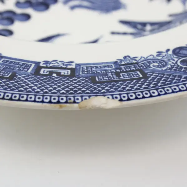 Johnson Brothers Willow Blue 6.5" Cereal Soup Bowl Chipped Rim