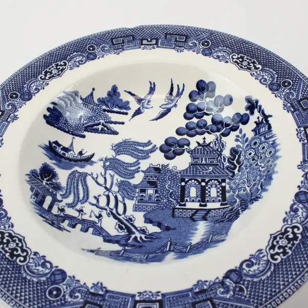 Johnson Brothers Willow Blue 6.5" Cereal Soup Bowl Chipped Rim