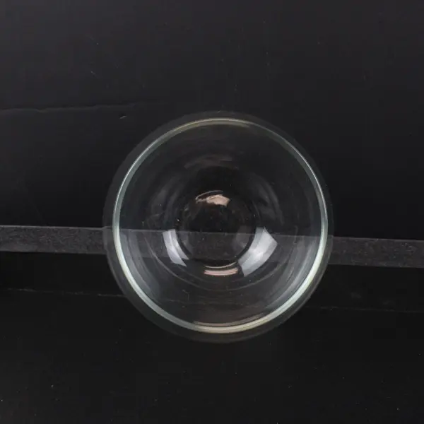 Set of 3 Clear Glass Stemless Wine Glasses Bulbous Shape