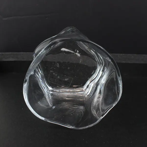 Clear Glass Tumbler Irregular Twisted Crumpled Texture Drinkware
