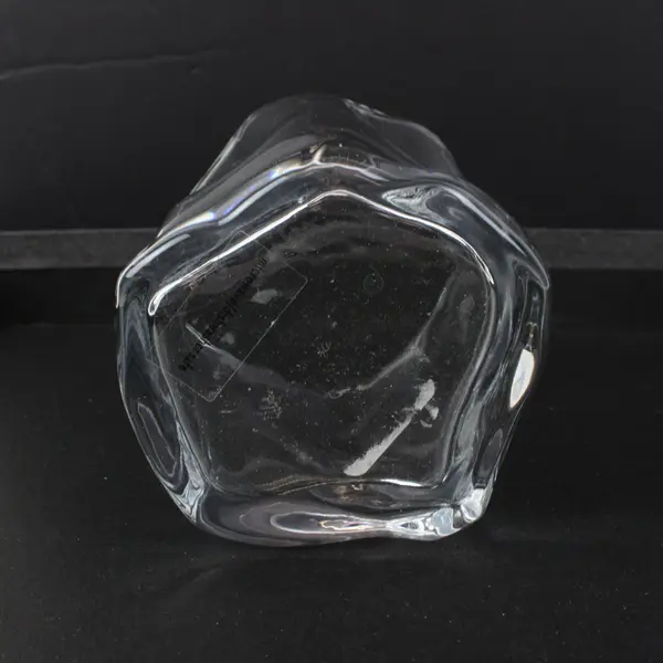 Clear Glass Tumbler Irregular Twisted Crumpled Texture Drinkware