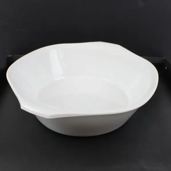 Libbey 2 Qt Casserole Serving Dish White Brown Daisy Floral