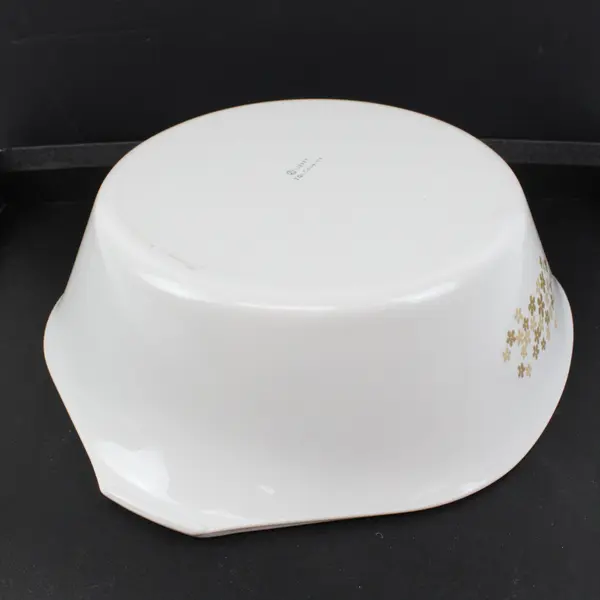 Libbey 2 Qt Casserole Serving Dish White Brown Daisy Floral
