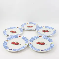 Tabletops Unlimited Fresh Vegetables 1990s Vintage Set of 5 Plates