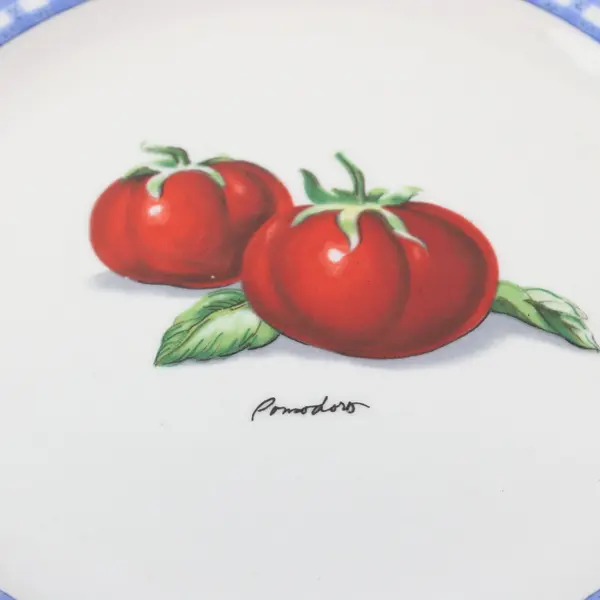 Tabletops Unlimited Fresh Vegetables 1990s Vintage Set of 5 Plates