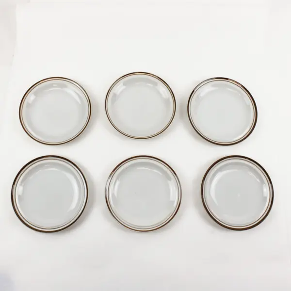 Vintage Colonial Stoneware Bread & Dessert Plates Set of 6