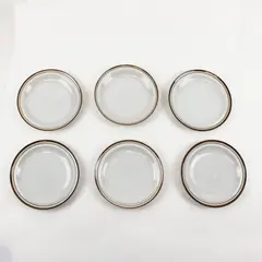 Vintage Colonial Stoneware Bread & Dessert Plates Set of 6