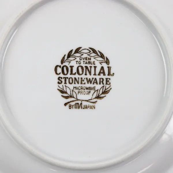 Vintage Colonial Stoneware Bread & Dessert Plates Set of 6