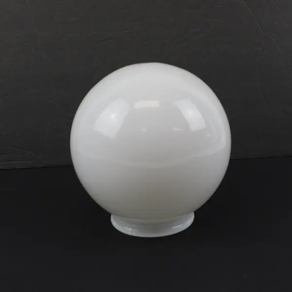 White Glossy Glass Globe Lamp Shade Replacement E26 Fitter 6 Inch