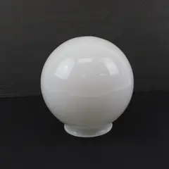 White Glossy Glass Globe Lamp Shade Replacement E26 Fitter 6 Inch