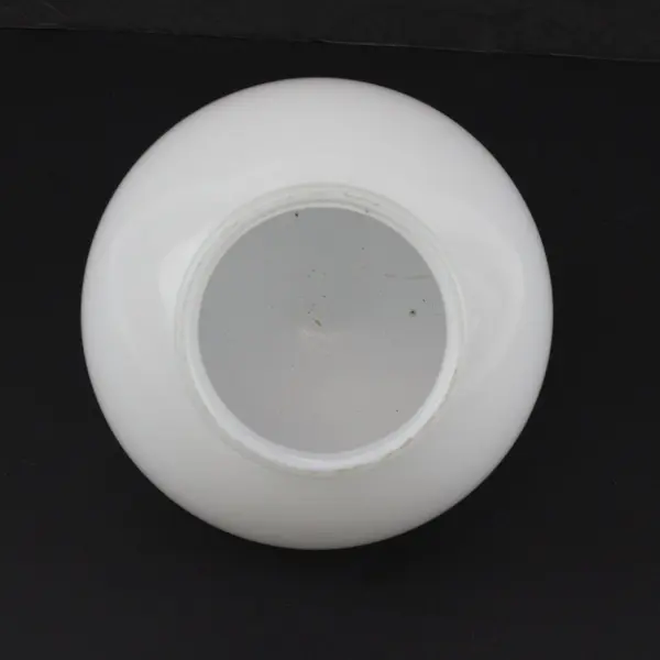 White Glossy Glass Globe Lamp Shade Replacement E26 Fitter 6 Inch