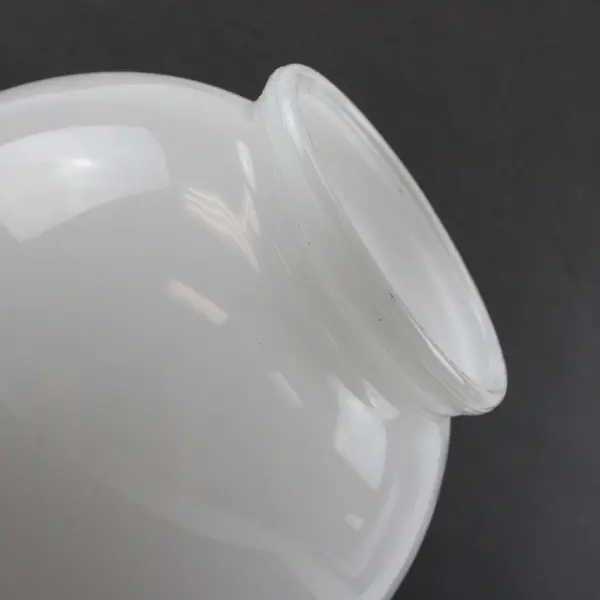 White Glossy Glass Globe Lamp Shade Replacement E26 Fitter 6 Inch