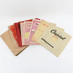 Lot of 25 Vintage 10-Inch Paper Record Sleeves Mixed Brands